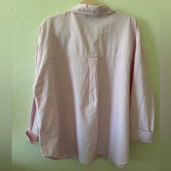 Zara Light Pink Striped Button-Down Shirt - Picture 2 of 6